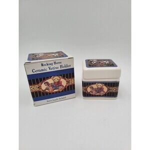 Vintage‎ Giftco Ceramic Votive Candle Holder Rocking Horse Teddy Bear Box Shape